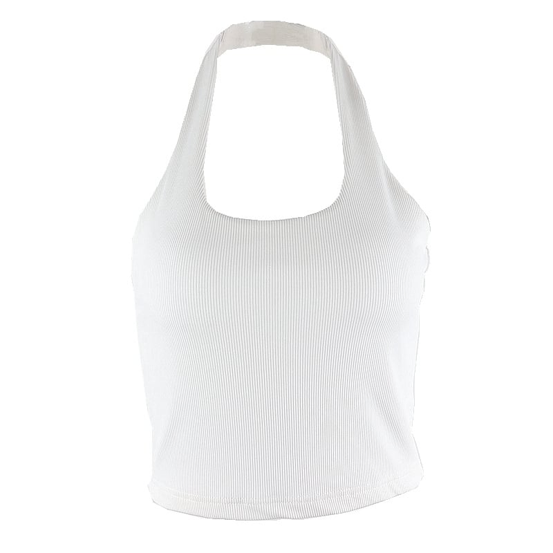 Halter Crop Top met Open Rug – Trendy Zomertop